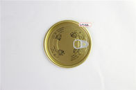 Coperchi aperti facili rotondi del barattolo di latta di stampa di seta dorata un'abitudine di 126 millimetri
