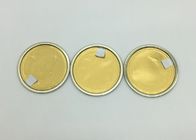 Coperchi del foglio di alluminio del penny del commestibile per il contenitore di polvere infantile che imballa non la buccia facile EOE di colore dell'oro di caduta