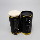 Tea Paper Cans Packaging Black Label Wooden Lid Foil Layer Inside