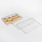 Contenitore di plastica trasparente materiale FDA di contenitore del biscotto dell'ANIMALE DOMESTICO di PS su ordinazione