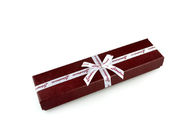 Contenitori di regalo di carta riciclati rosso dei gioielli con il nastro per la collana e la penna
