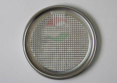 Round mini embossed aluminium foil lids , light weight easy open can lid