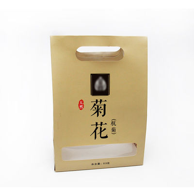 Scatole di d'imballaggio di carta squisite il tè con la dimensione su ordinazione della maniglia e della finestra