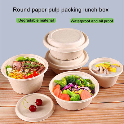 Scatola di pranzo asportabile della cartapesta del contenitore di alimento eliminabile circolare degradabile