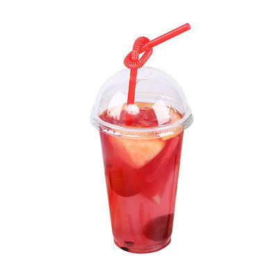 Boba Tea Milk Tea Biodegradable PLA Transparent Take Out Cold Drinks Cup