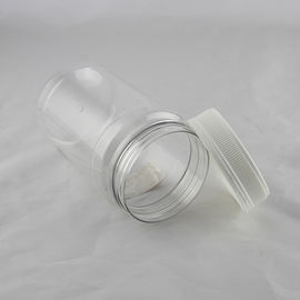 800ml Clear Plastic Cylinder Tubes , Gray PP Plastic Screw Lid