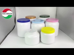 2 kg di latte in polvere, lattine di plastica di qualità alimentare in PET, barattoli di stoccaggio con tappi a vite