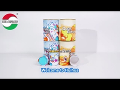 Tubo di carta per gelato con coperchio di metallo a tenuta stagna