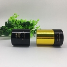 Cosmetic Cream Cylinder Paper Tube For Tea Black Gold Round Paper Boxes CMYK Printing