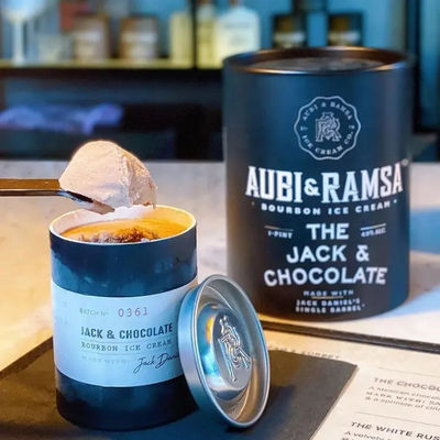 High Quality Wholesale Ice Cream Round Circular Box Empty Biodegradable Kraft Craft Cylinder Eco-Friendly Paper Tube Packaging With Metal Lid