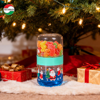 250ml 300ml 350ml 400ml Food Grade Double Sides PET Plastic Bottle for Soft Candy Cookie Dried Fruit Nut Snack Storage