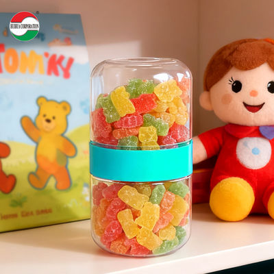 250ml 300ml 350ml 400ml Food Grade Double Sides PET Plastic Bottle for Soft Candy Cookie Dried Fruit Nut Snack Storage