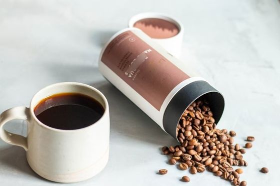 Custom Recyclable Food Grade Printing Round Paper Tube Degradable Paper Canister Airtight for Coffee Bean Powder Loose Tea