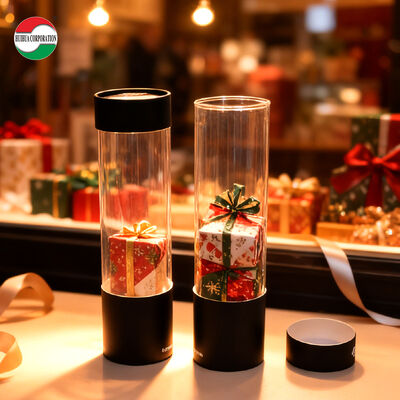 Factory Price OEM Customized Clear Window Paper Tube with PVC  for T-shirt Toy Bottle Mask