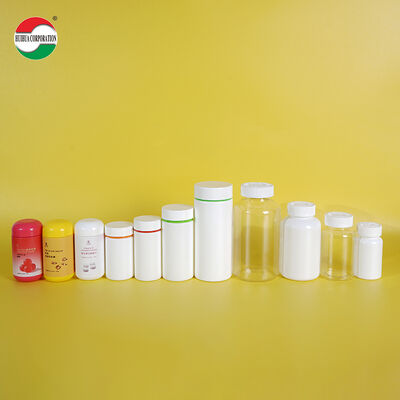 Factory Direct Sales HDPE Medicine Plastic Bottle with Gasket for Vitamin Supplement Pill Empty Jar Packaging