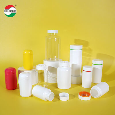 Transparent Medicine Bottle Lightweight Durable HDPE Plastic Bottle Screw Cap Cylindrical Shape Customizable Printing Suitable Containing