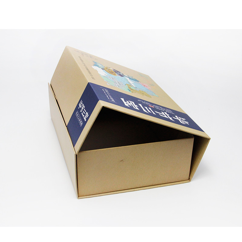 Confezioni regalo in carta riciclata con chiusura magnetica Imballaggio per abbigliamento pieghevole rettangolare con manico a nastro