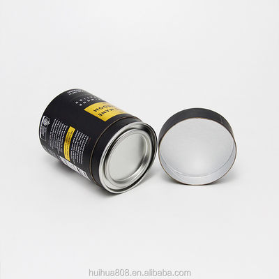 Custom Printed Round Paper Tube Packaging with Easy Open End and Metal Lid for Food Snacks Powder Nuts