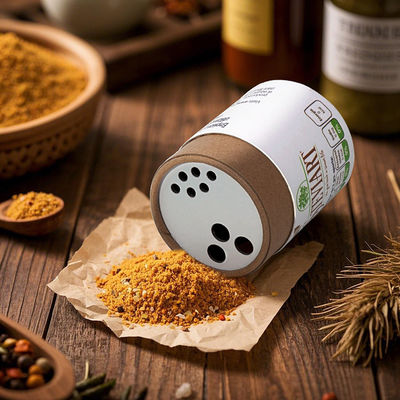 Imballaggio in tubo di carta per spezie ecologico per confezioni di tè per uso alimentare, dimensioni personalizzate, certificato FDA-SGS ISO9001
