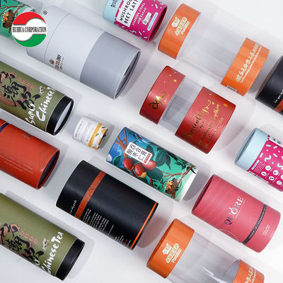 Materiale di imballaggio per tubi cilindrici in cartone ecologico per uso alimentare per tè e rossetti, design artigianale personalizzato