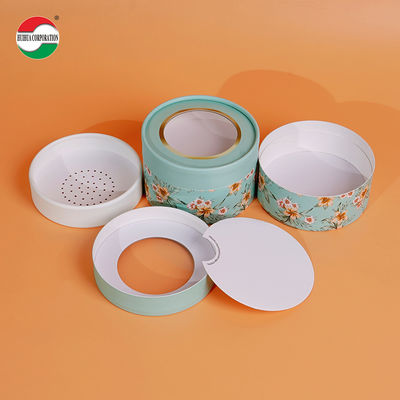 Tubo di imballaggio cilindrico con vetrina in PVC Cosmetici in polvere sciolta Oli essenziali Crema per il viso trucco Impostore di tubi di carta artigianale