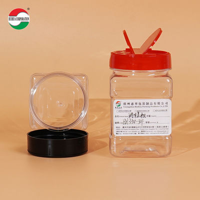 PET Plastic Spice Jar with PP Flip Lid Salt Pepper Seasoning Container for Kitchen Storage