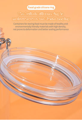 High Capacity 1080ml 1280ml 1400ml 1660ml PET Plastic Jar Bottle Clear Sealed Aluminum Lid Airtight for Mushroom Pistachio Nut