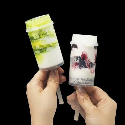 Prodotto alimentare Push Pop Cake PET Tube Plastic Packaging Sushi Push Pop Container Cilindro Push Up Tube Packing