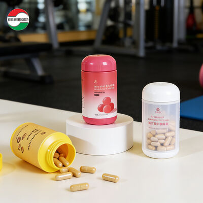 Vendita diretta di fabbrica Bottiglia di plastica per medicinali in HDPE con guarnizione per integratori di vitamine Pillola Vaso vuoto imballaggio