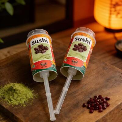 food Grade OEM Sushi Push-Up Tube and PP Sauce Tube Set for Soy Sauce Takeaway Condiments Food Packaging Length