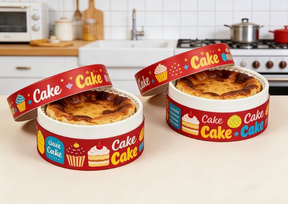 Tubo per alimenti biodegradabile per torta, dessert, cheesecake, carta da forno Kraft per alte temperature