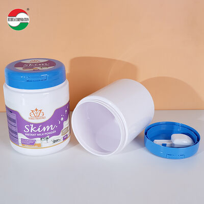 2600ML Food Grade Customized PET Jar Food Grade Vitamin Protein Milk Powder Container Spoon Shape