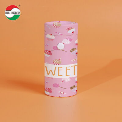 Chiusura per bambini Custom Stampato Eco-Friendly Biodegradable Kraft Paper Canister Contenitori di cartone Chiusure Logo personalizzato