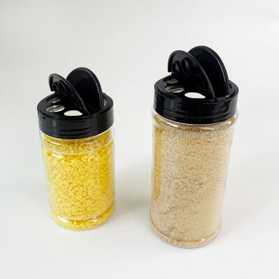 Barattoli porta spezie in PET trasparente con tappo a vite nero, accessori da cucina, 100 ml, 170 ml, 250 ml, 400 ml