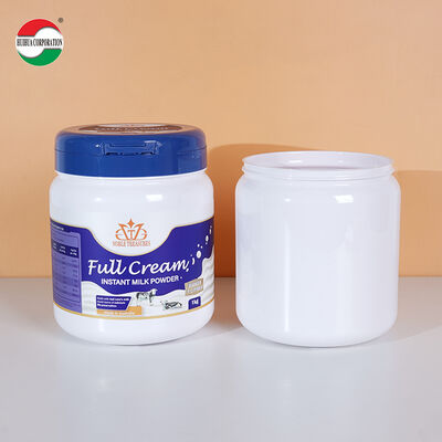 Contenitore per la conservazione del latte in polvere e delle proteine in polvere in vetro in plastica PET di qualità alimentare con coperchio che si apre