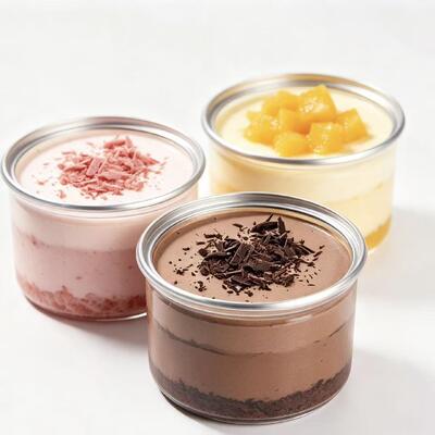 Contenitore rotondo trasparente in plastica per torte con coperchio per esposizione di dessert, tiramisù e mousse