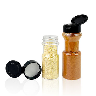 Contenitore di condimenti per biscotti di peperoncino salato, tappo a vite, barattolo di spezie di plastica in PET con serigrafia per utensili da cucina