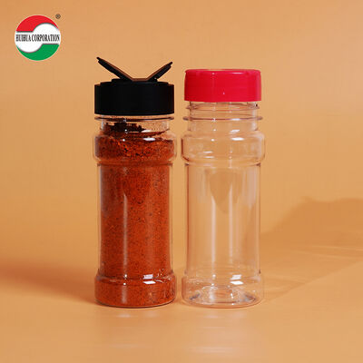 Bottiglie di plastica PET Contenitori di spezie e di condimenti Bottine di polvere di condimenti Salino Pepper Shaker Bottiglie di imballaggio
