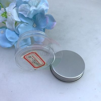 Il chiaro cilindro di plastica della confetteria 420ml può con il coperchio di alluminio