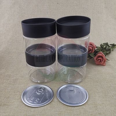 barattolo aperto facile di plastica dell'ANIMALE DOMESTICO dei dadi del biscotto 438ml con il coperchio accatastabile della vite
