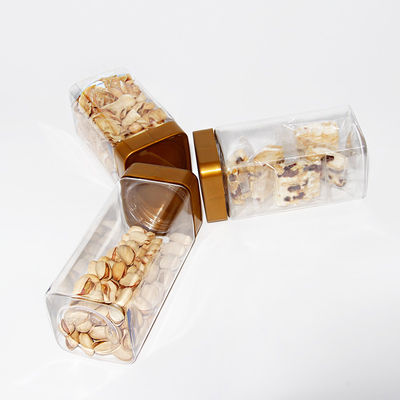 Food Grade PET Plastic Transparent Spiral Can and Screw Top Lid for Candy Cookie Snacks Dried Fruits