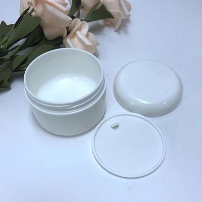 Barattolo crema di plastica bianco cosmetico del contenitore 100ml 50ml pp con il bordo d'argento
