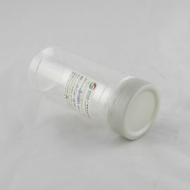 300ml Clear Plastic Cylinder Tubes , White PP Plastic Screw Lid