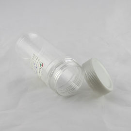 300ml Clear Plastic Cylinder Tubes , White PP Plastic Screw Lid